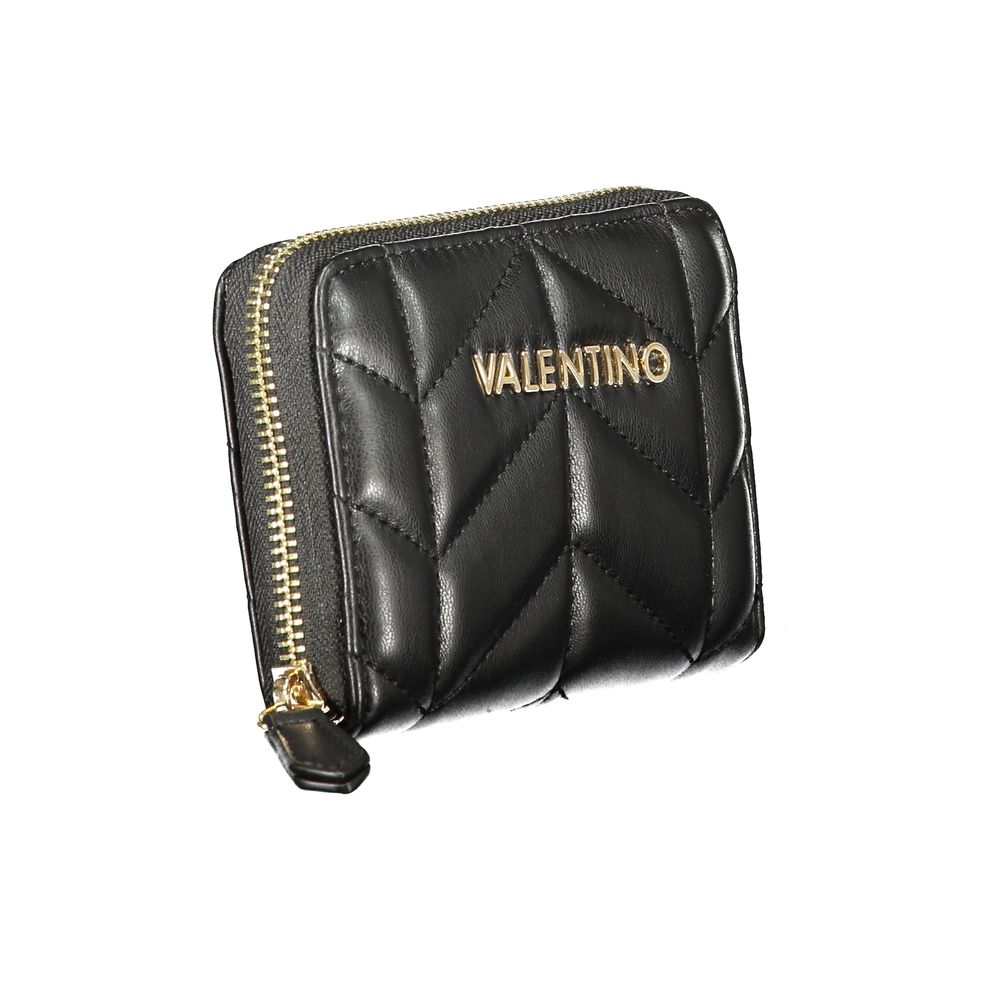 Mario Valentino Black Leather Effect Wallet with Double Card Spaces