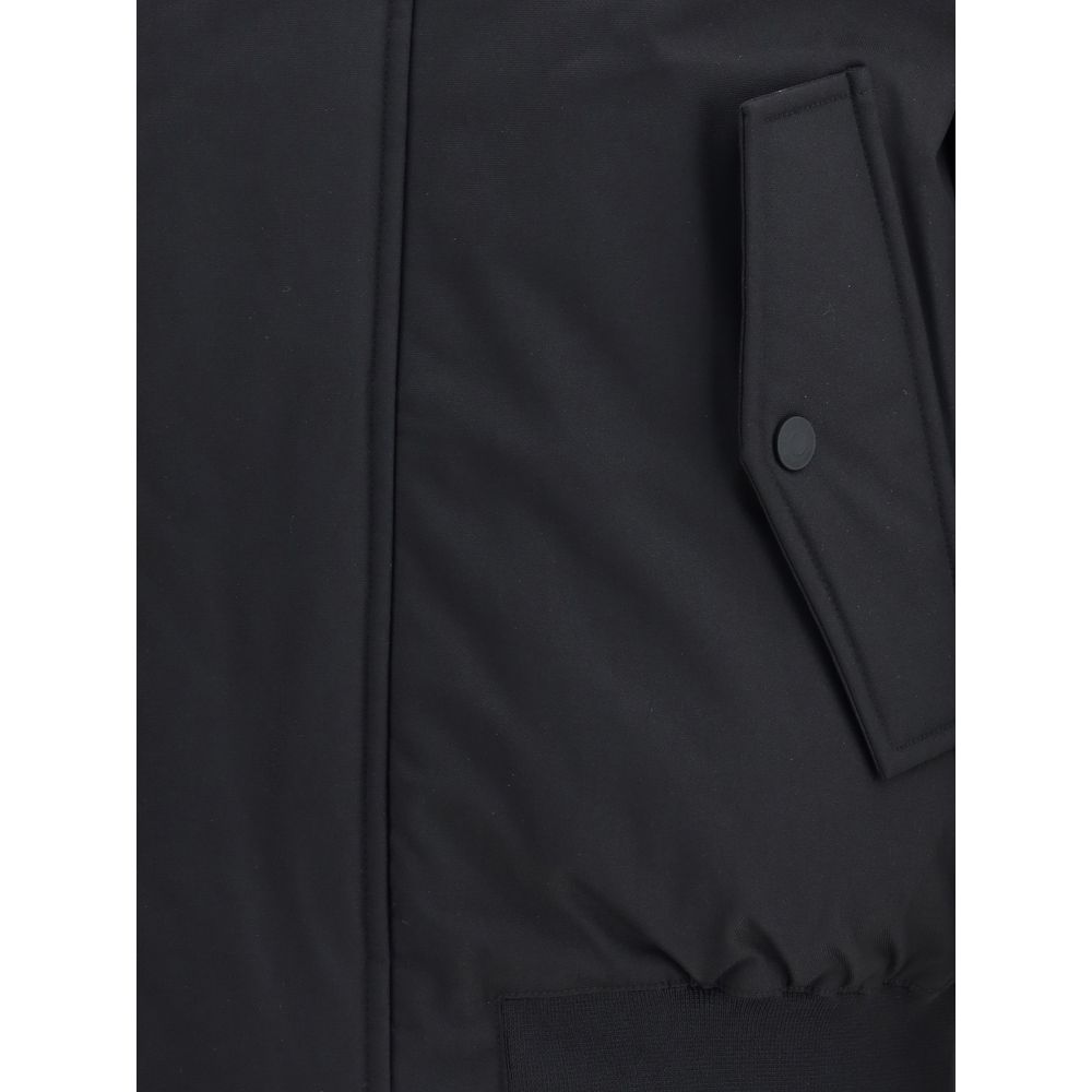 Dsquared² Black Polyester Bomber Jacket