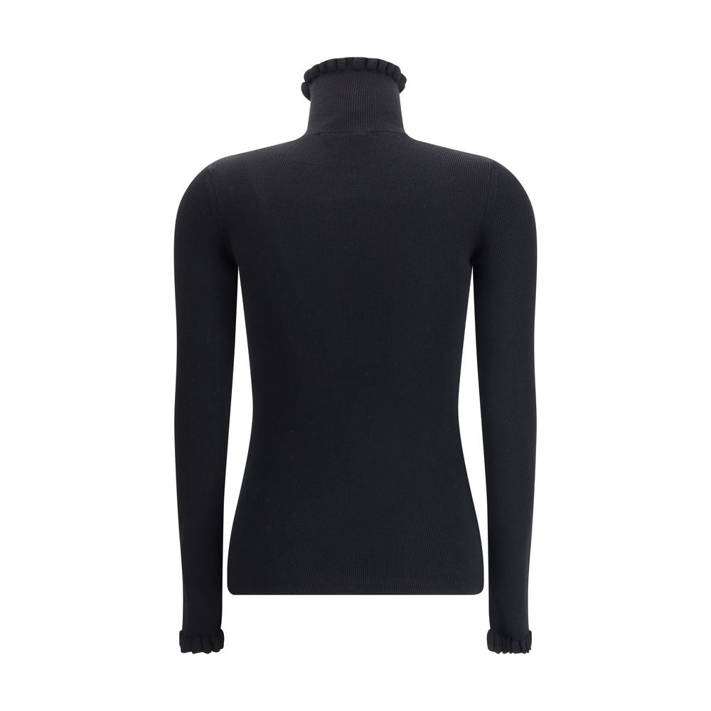 Valentino Wool Sweater with Ruffled Collar