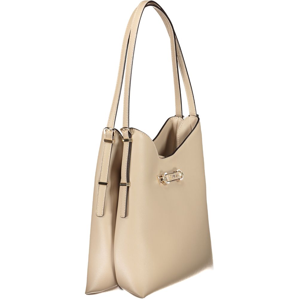 Guess Jeans Beige Polyethylene Handbag - Effortless Chic