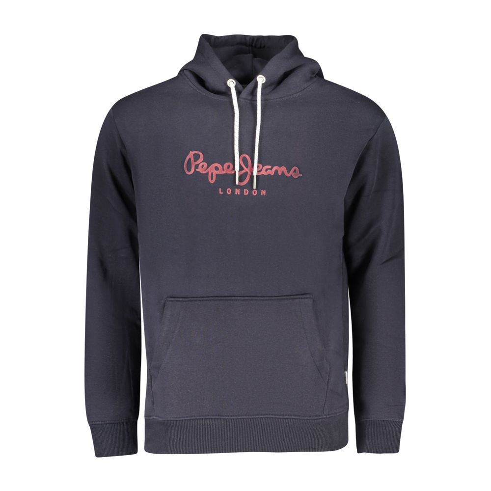 Pepe Jeans Blue Cotton Hooded Sweater for Men