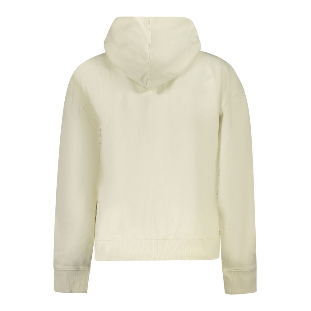 Pepe Jeans White Cotton Zip Up Hoodie Sweater for Women