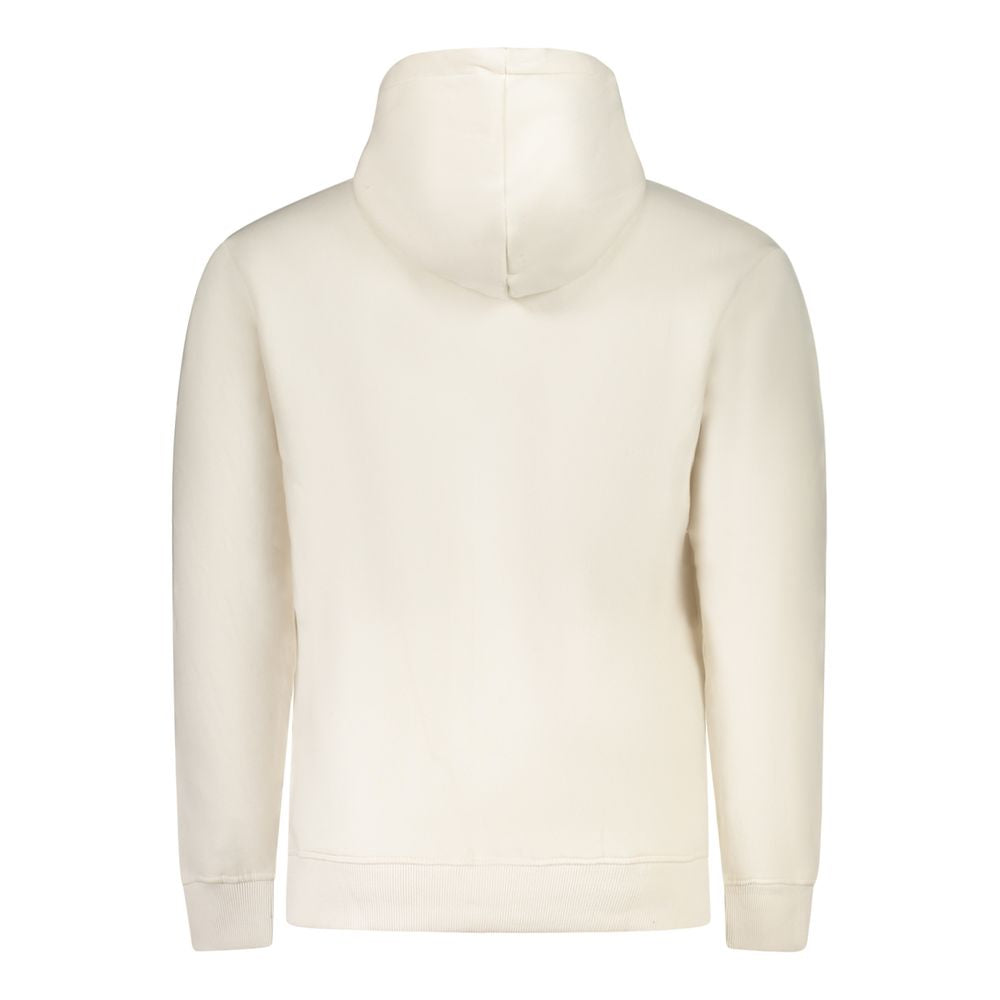 Pepe Jeans White Cotton Logo Hooded Sweater for Men