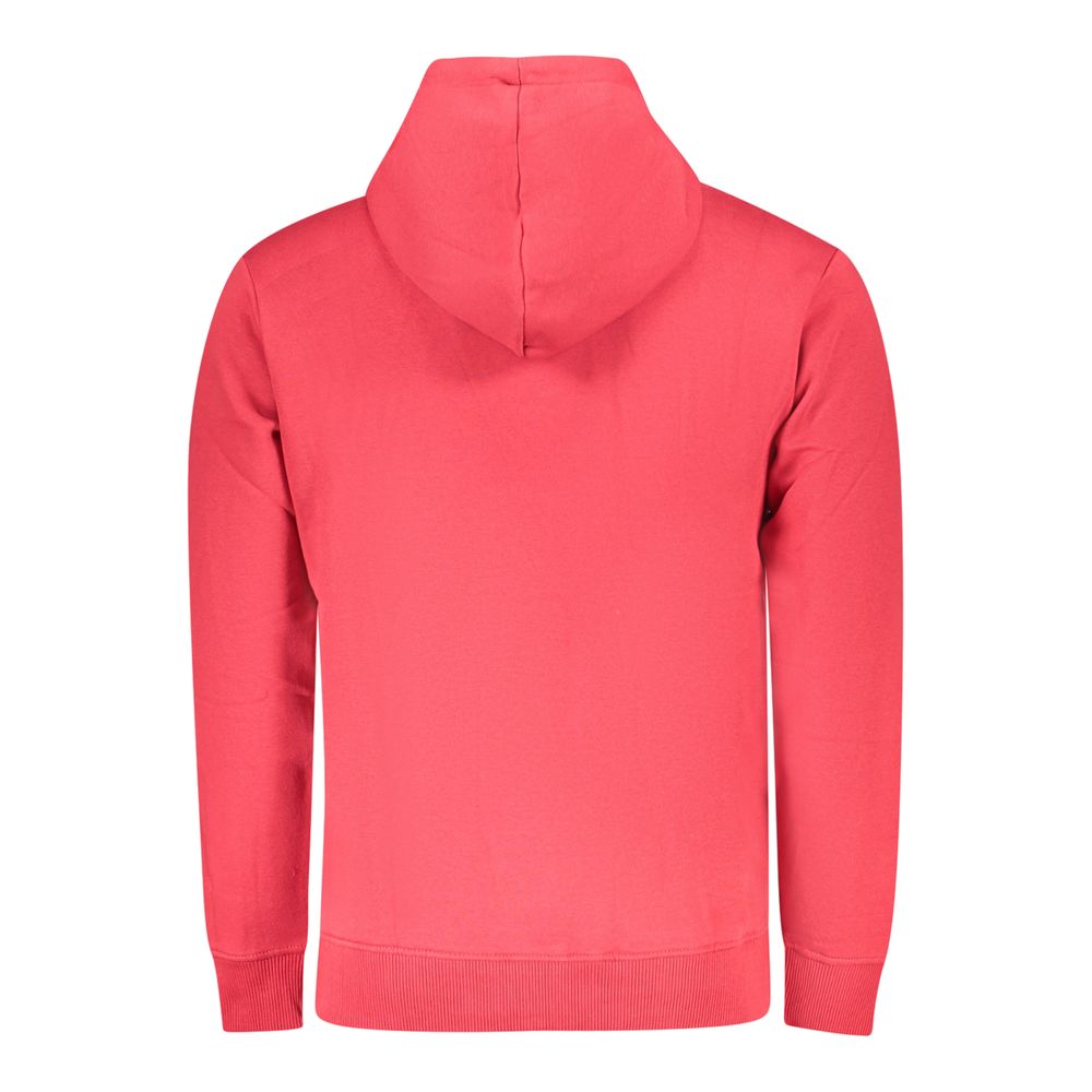 Pepe Jeans Red Cotton Logo Hoodie Sweater for Men