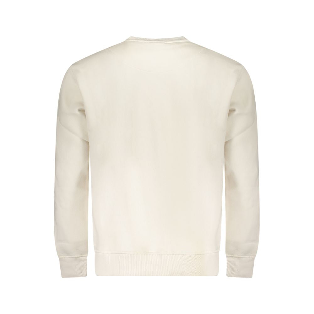 Pepe Jeans White Cotton Logo Crew Neck Sweater for Men