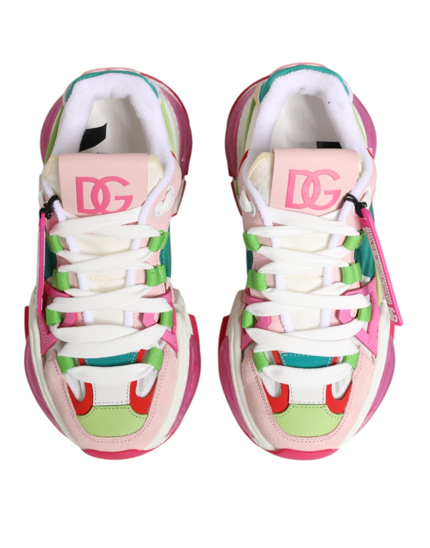 Dolce & Gabbana Multicolor Leather Airmaster Low Top Sneakers