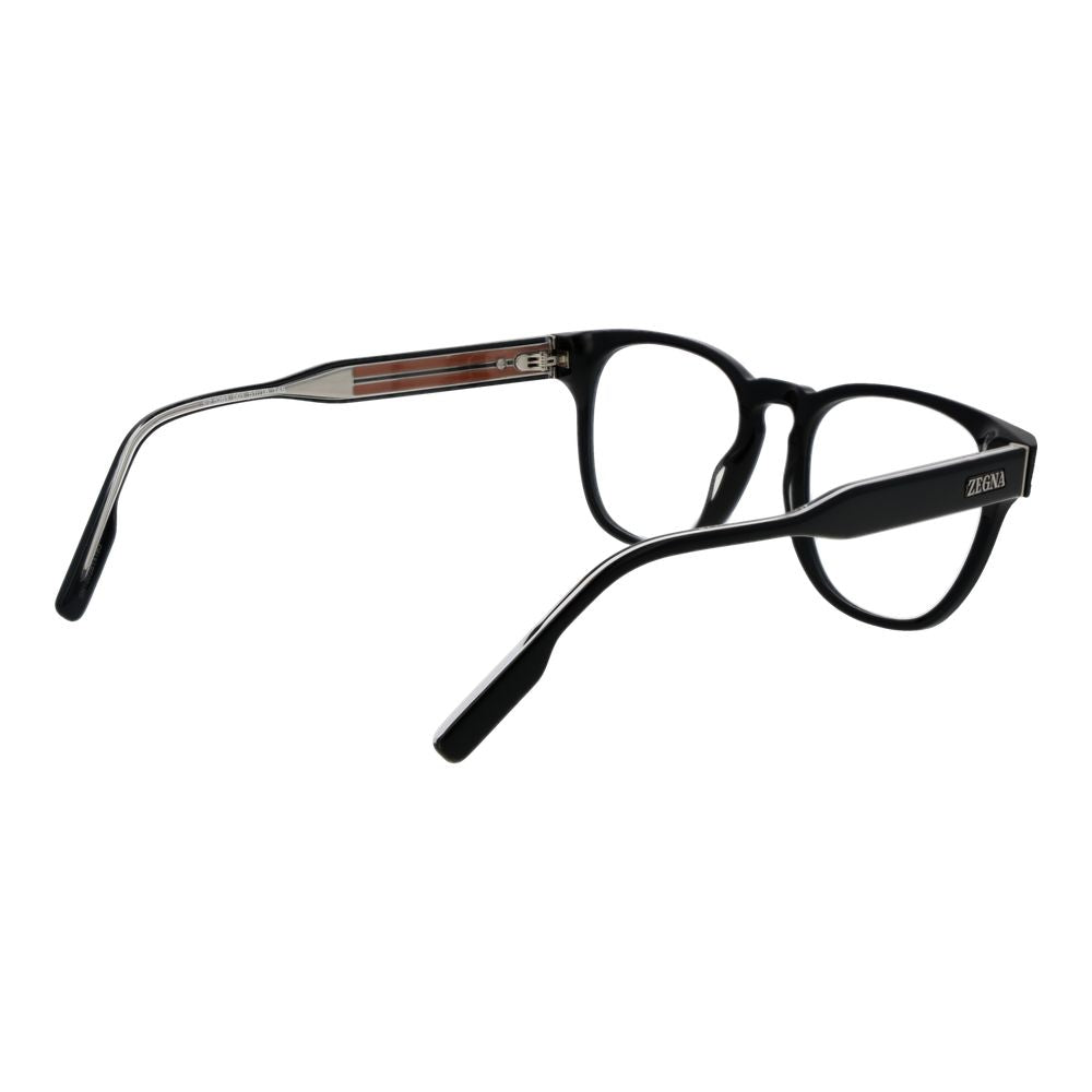 Ermenegildo Zegna Men’s Optical Frames – Black Square Design