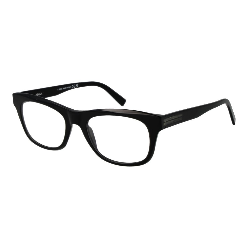 Ermenegildo Zegna Black Men’s Optical Glasses – Full-Rim Frame