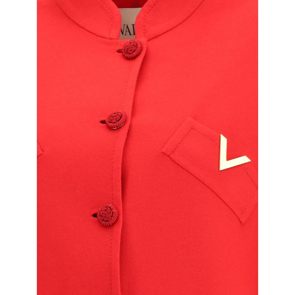 Valentino Red Virgin Wool Coat