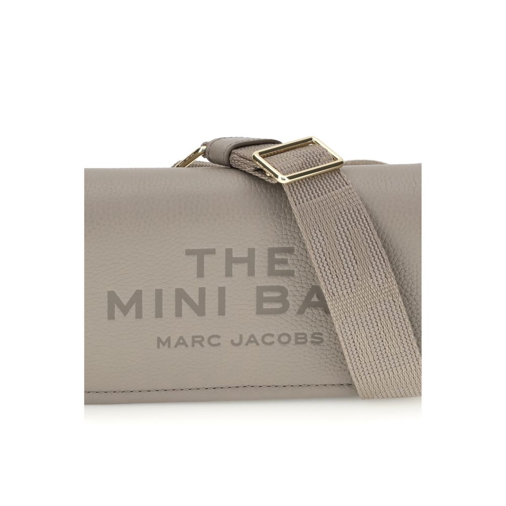 Marc Jacobs Grey The Mini Bag Shoulder Bag - Elegant Grained Leather Accessory