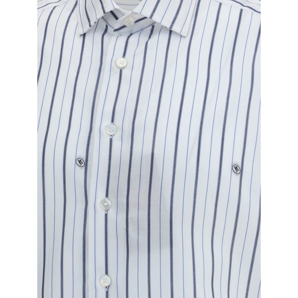 Etro Striped Shirt with Micro Pegasus