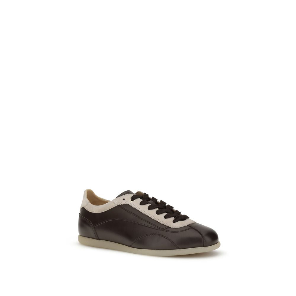 Brunello Cucinelli Calfskin and Suede Sneakers