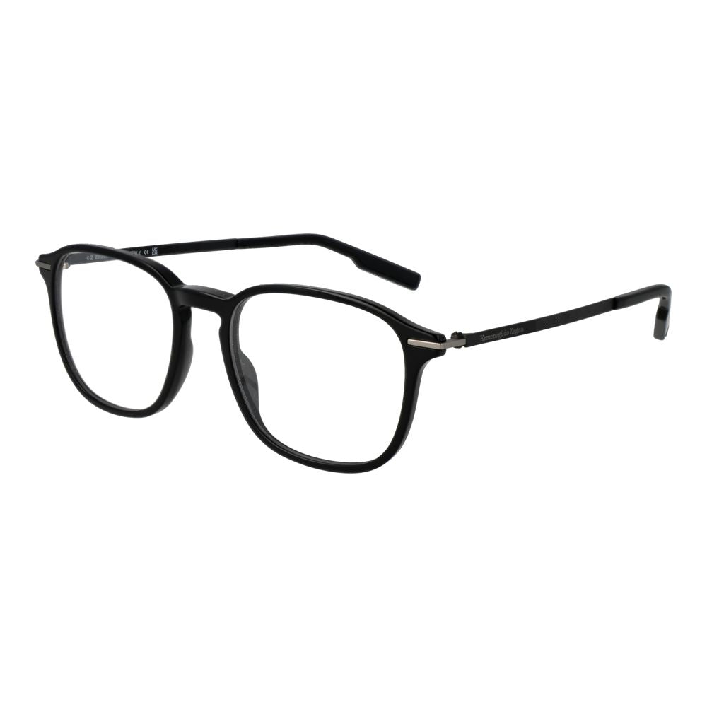 Ermenegildo Zegna Men's Optical Frames – Black Square Design