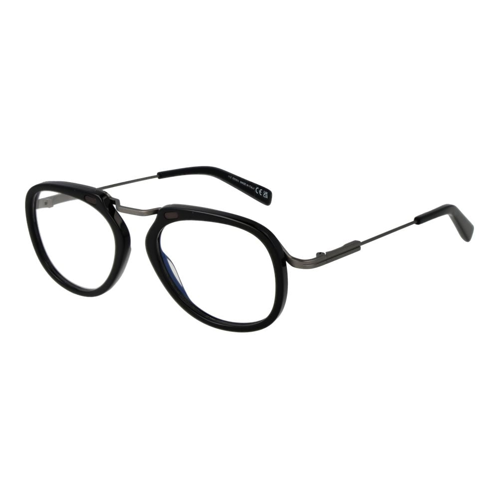 Ermenegildo Zegna Men's Optical Frames – Black Full-Rim Style