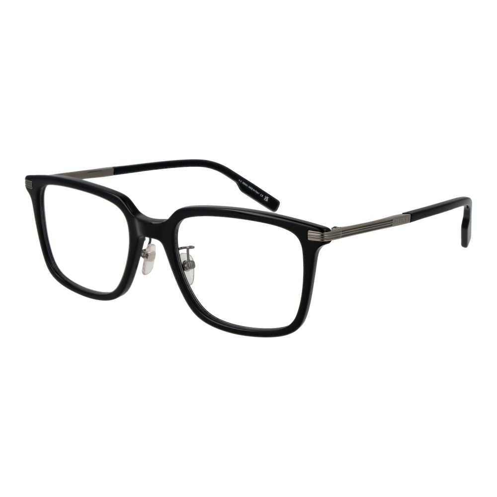 Ermenegildo Zegna Men’s Optical Glasses – Black Square Frame, 54mm