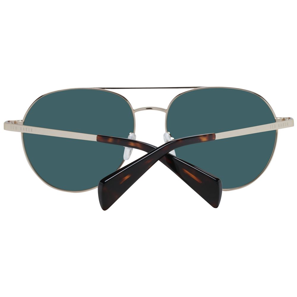 Ted Baker Gold Men’s Aviator Sunglasses – 57mm Grey Lenses