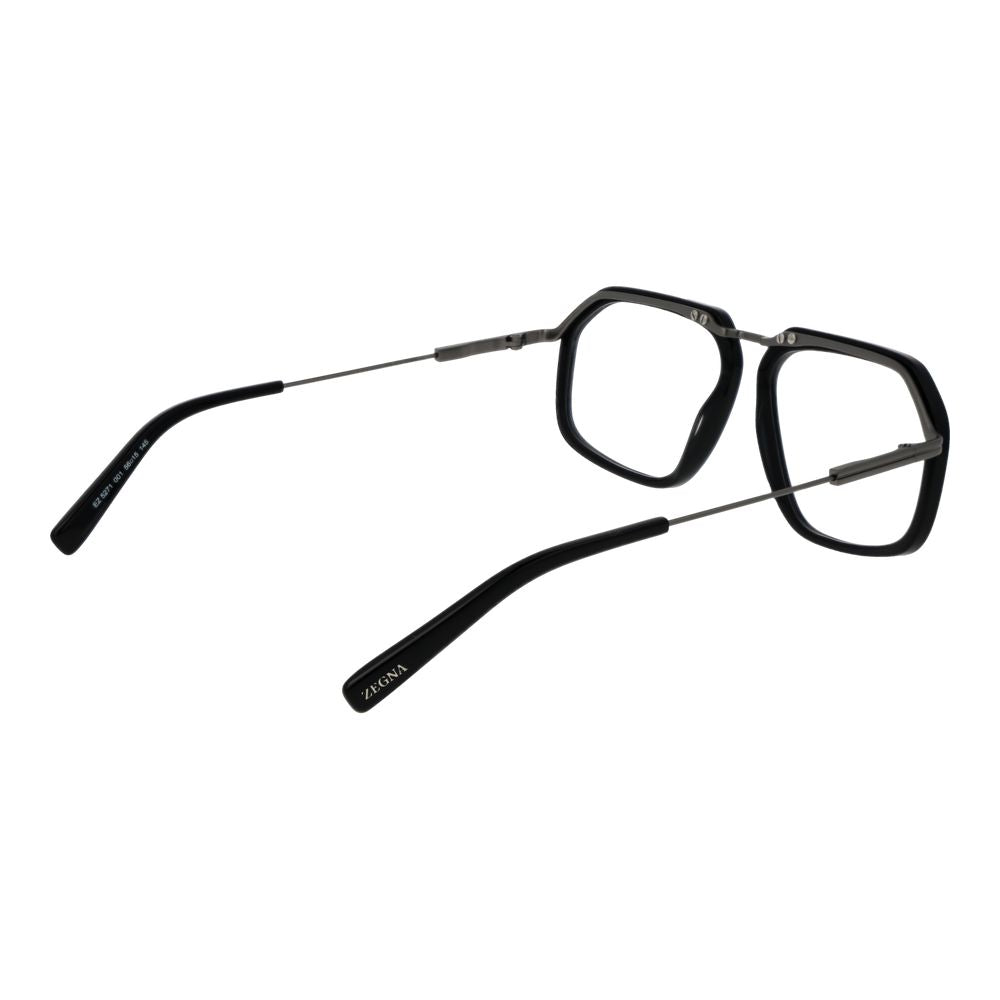 Ermenegildo Zegna Men’s Optical Glasses – Black Full-Rim Frame, 56mm