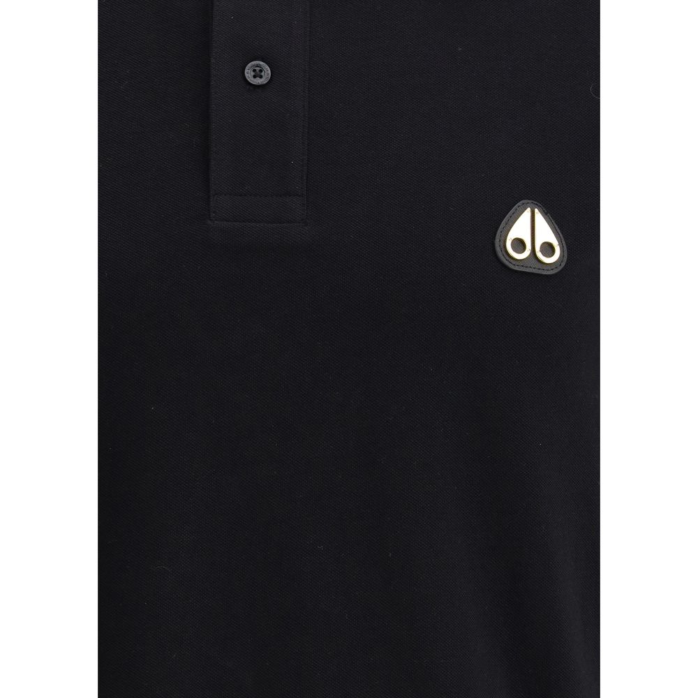 Moose Knuckles Black Cotton Polo Shirt – Everett Gold