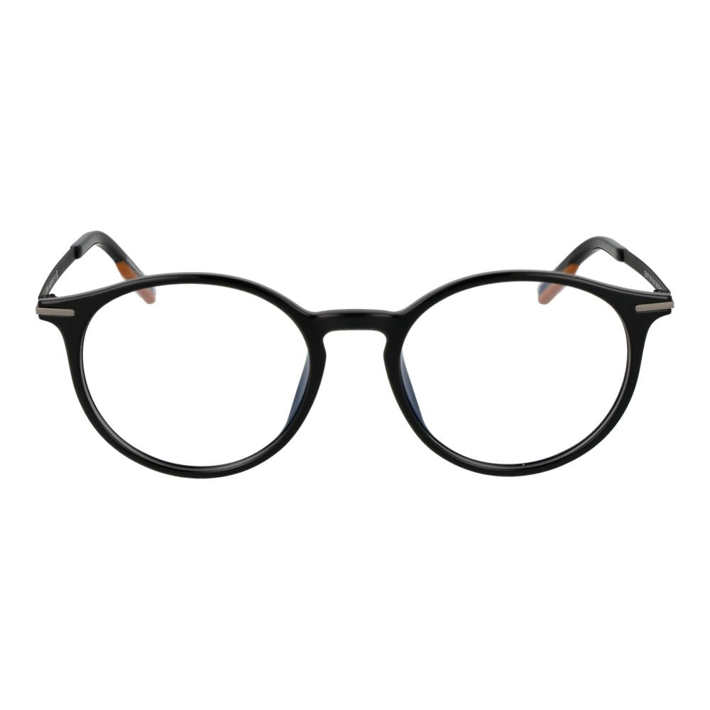 Ermenegildo Zegna Unisex Optical Frames – Black Round Frame, 51mm