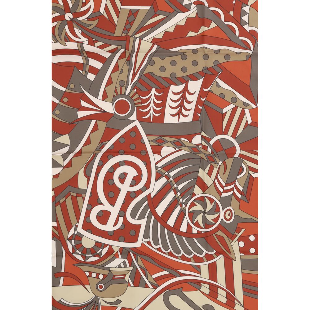 Burberry Silk Scarf with The Equestrian Knight Logo