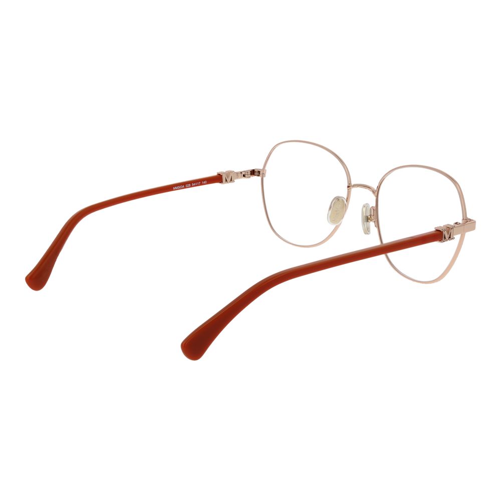 Max Mara Gold Women's Optical Frames – Round Full-Rim Design