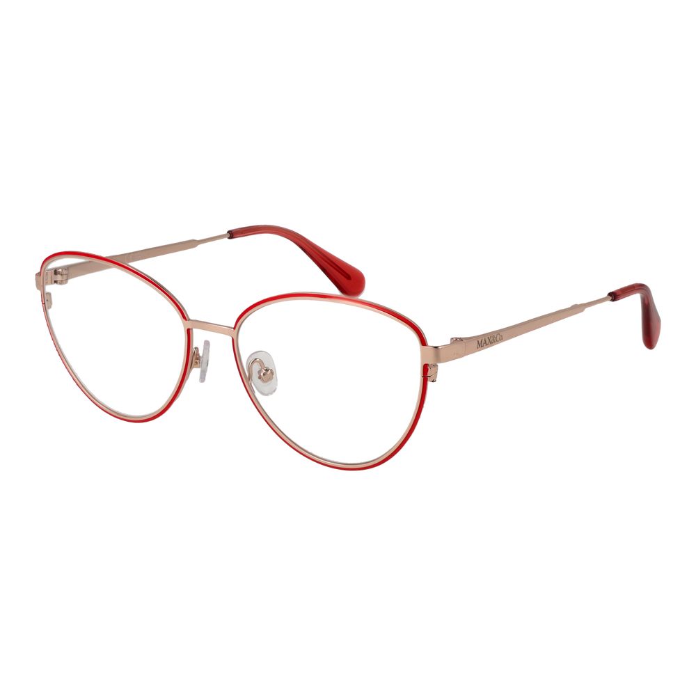 Max & Co Women’s Optical Frames – Red Round Full-Rim Design