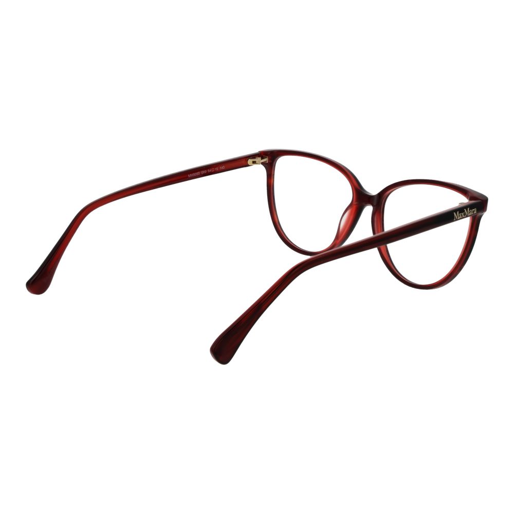 Max Mara Women’s Optical Glasses – Burgundy Cat Eye Frame, 54mm