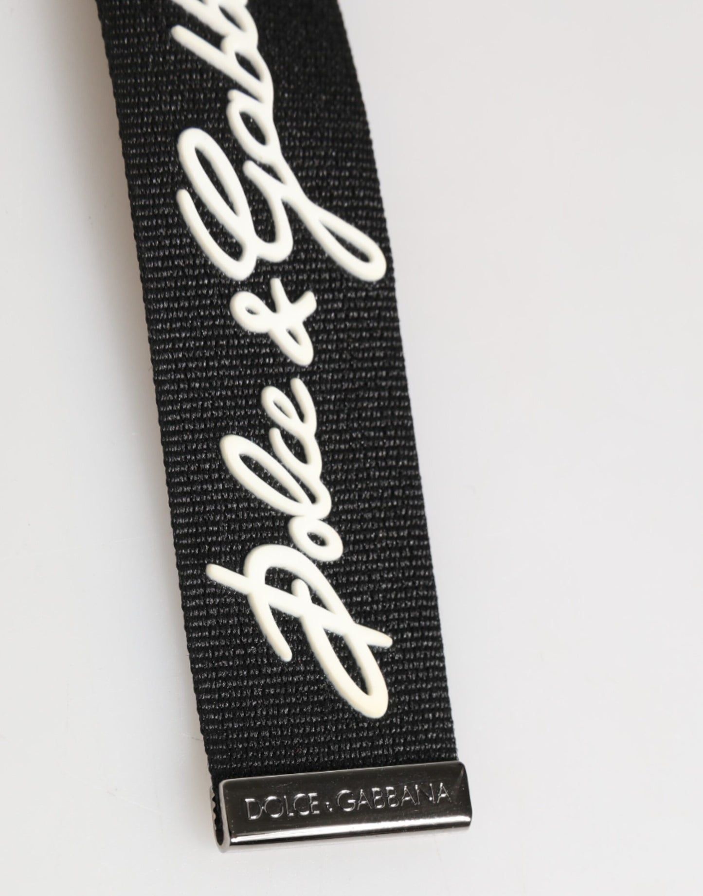 Dolce & Gabbana Black White DG Logo Keychain