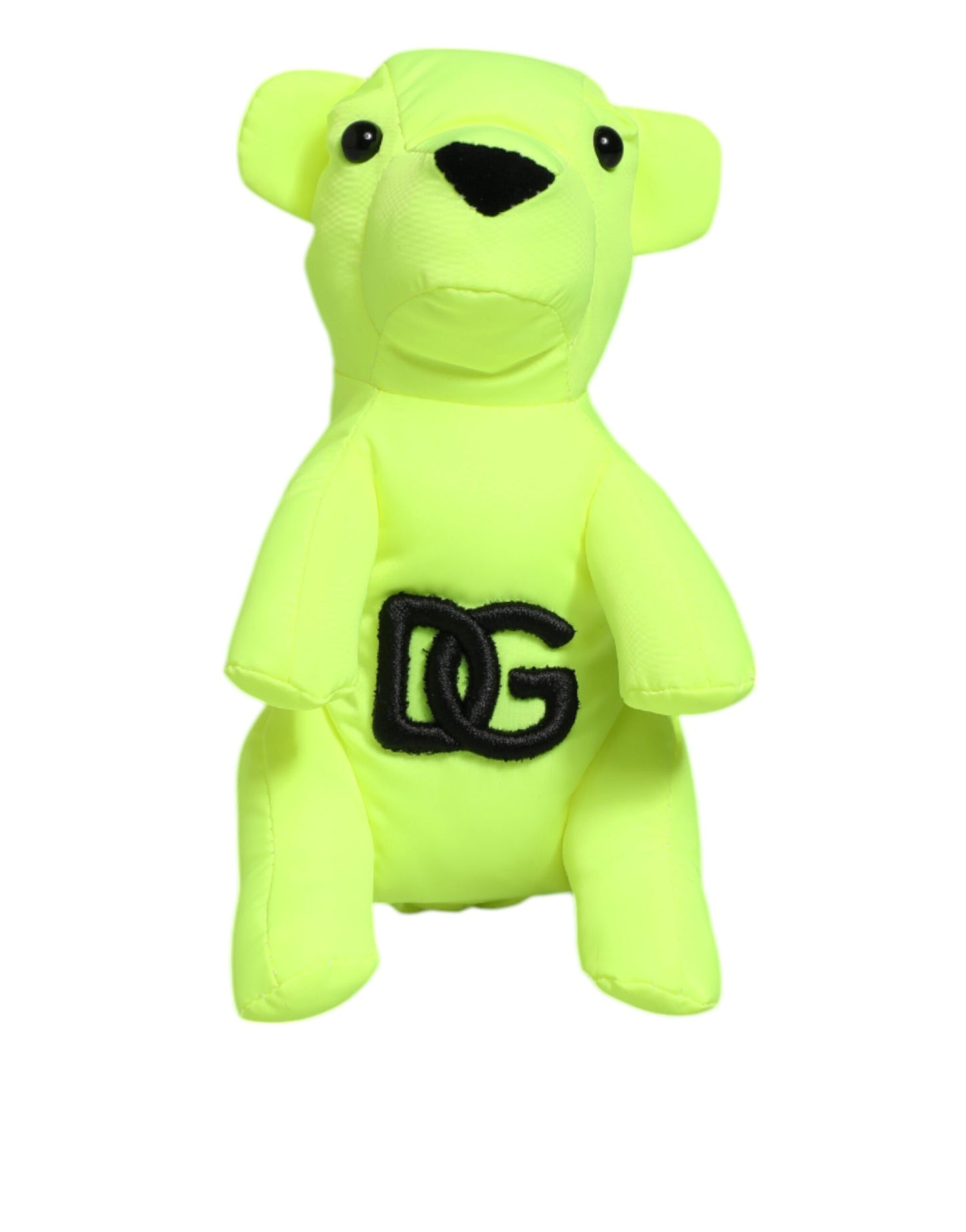 Dolce & Gabbana Neon Green Bear Embroidered Logo Keychain