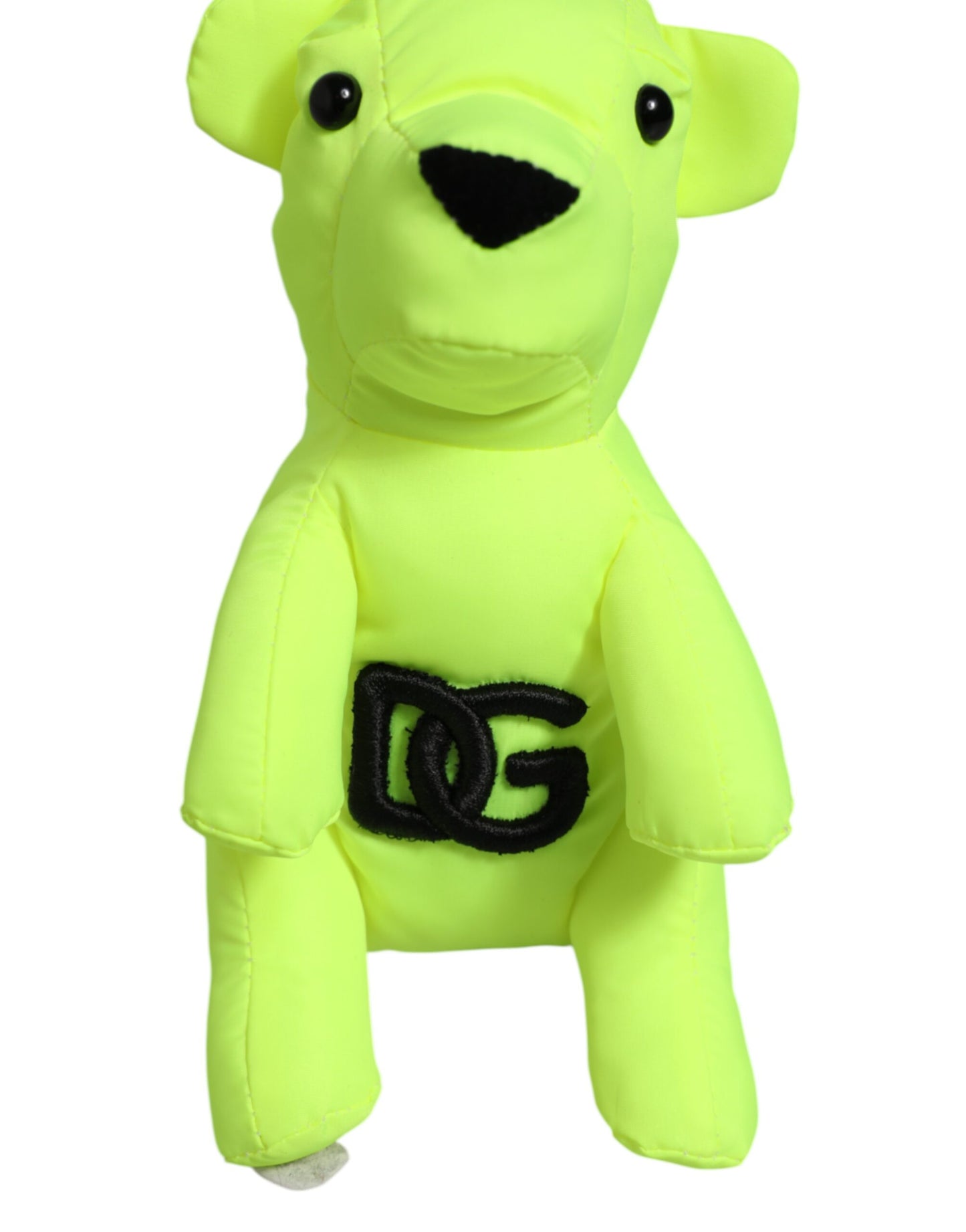 Dolce & Gabbana Neon Green Bear Embroidered Logo Keychain
