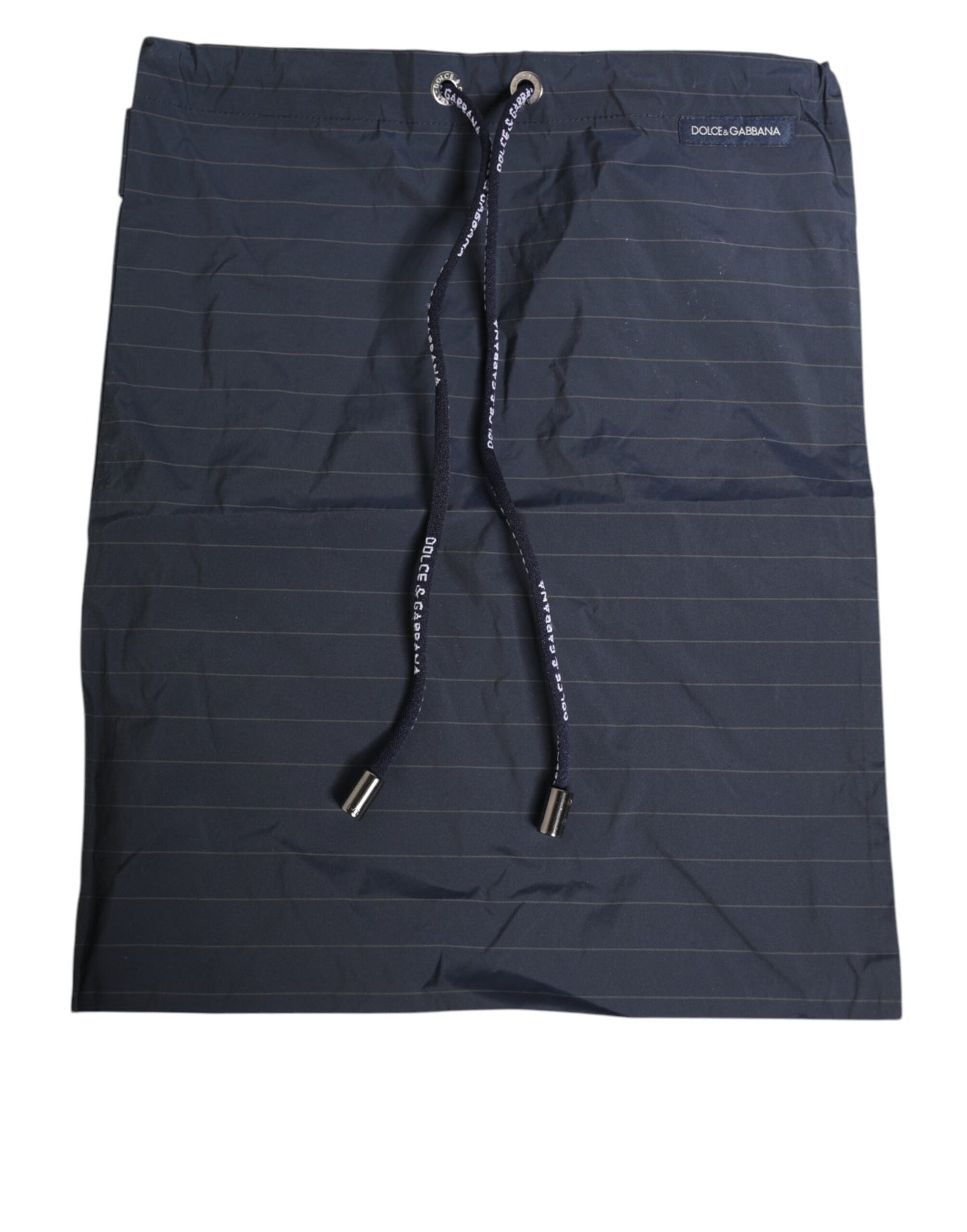 Dolce & Gabbana Navy Blue Pinstripe Men's Swimwear
