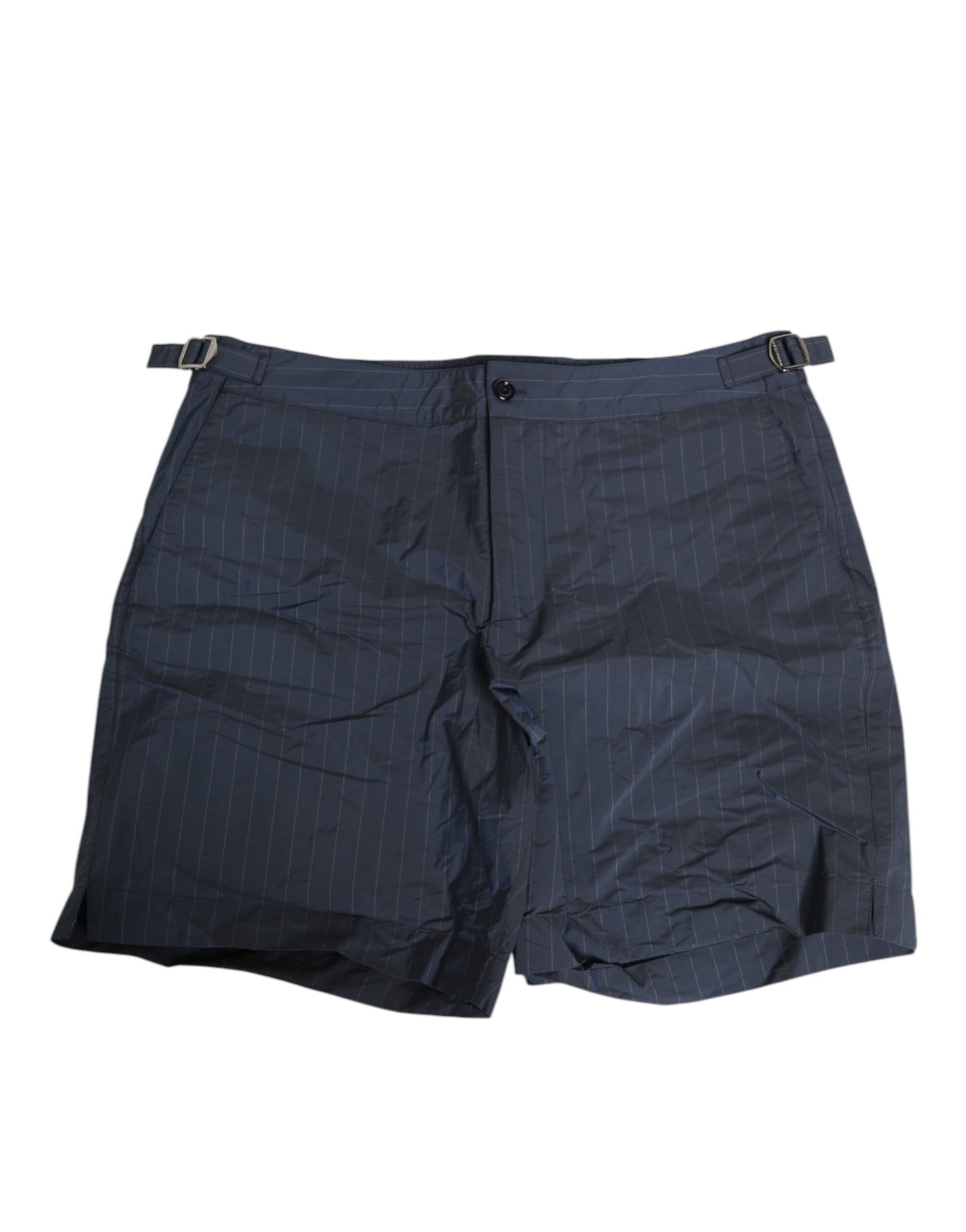 Dolce & Gabbana Navy Blue Pinstripe Men's Swim Shorts