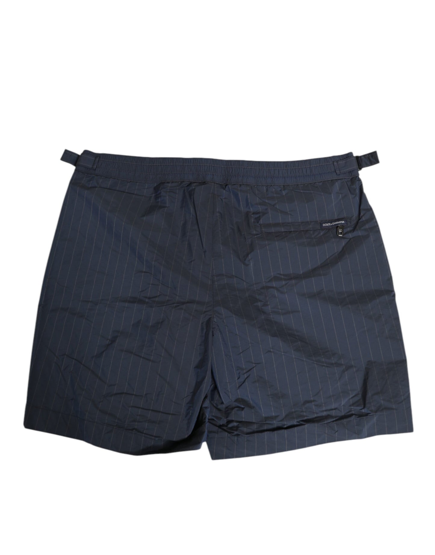 Dolce & Gabbana Navy Blue Pinstripe Men's Swim Shorts
