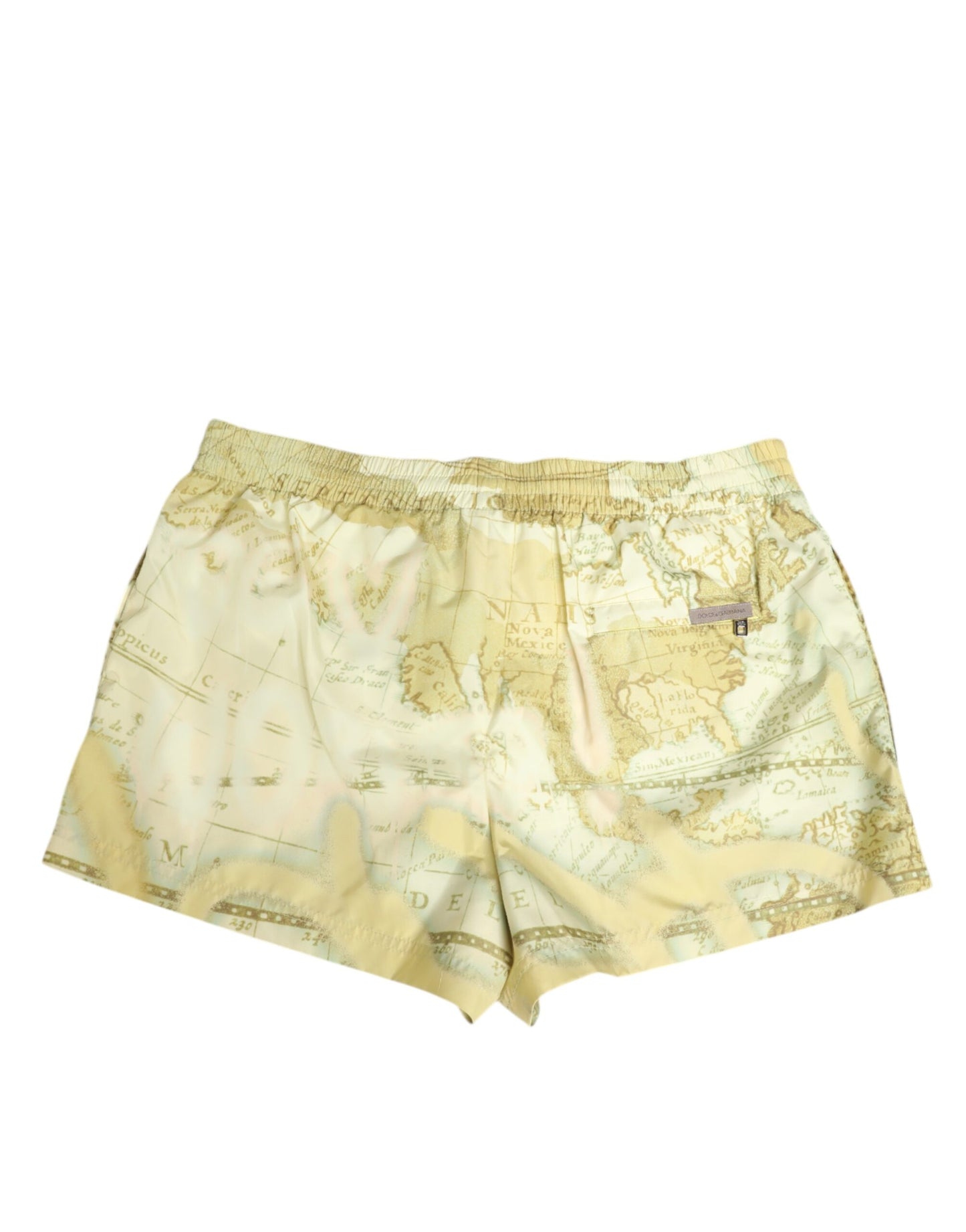 Dolce & Gabbana Yellow World Map Print Swimwear