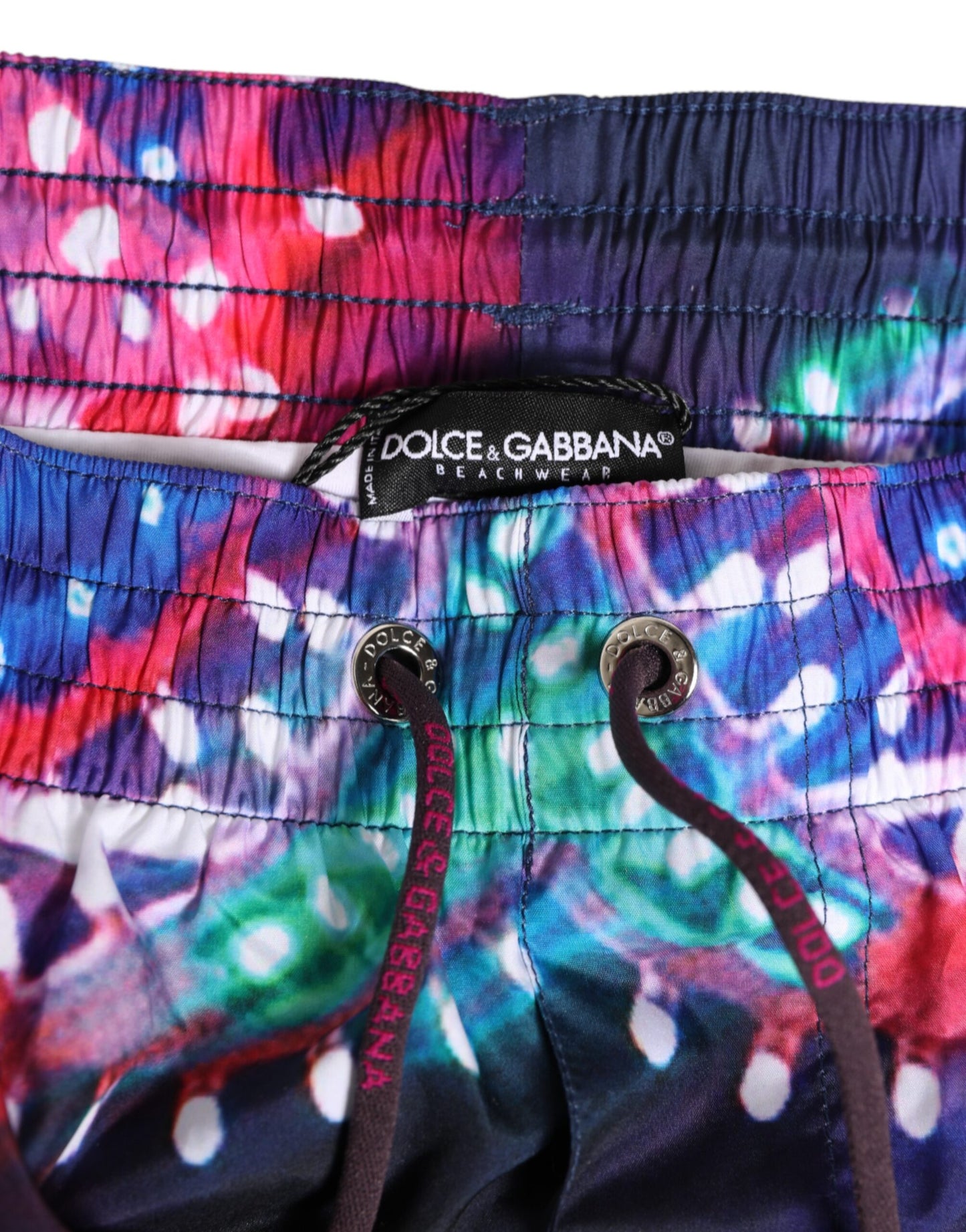 Dolce & Gabbana Multicolor Neon Print Polyester Swim Shorts