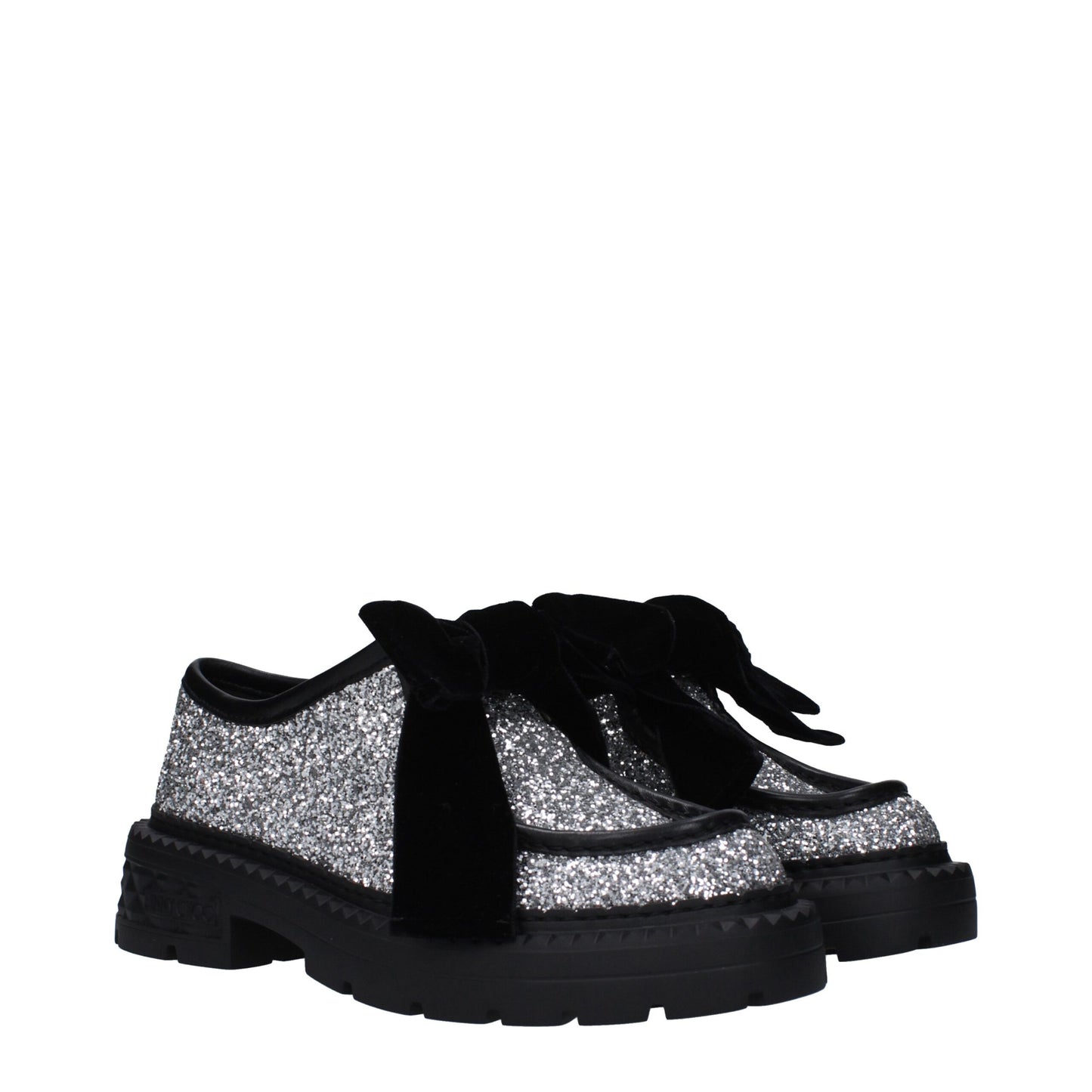 Jimmy Choo Black & Gray Glitter Slip-On Loafers for Men