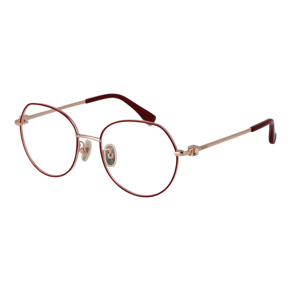 Max Mara Women’s Optical Glasses – Red Round Frame, 52mm