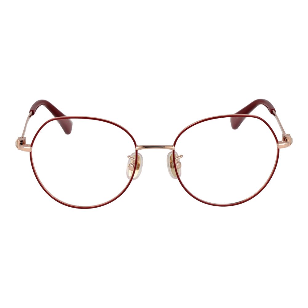 Max Mara Women’s Optical Glasses – Red Round Frame, 52mm