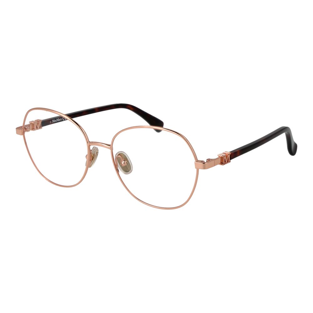 Max Mara Women’s Optical Glasses – Rose Gold Round Frame