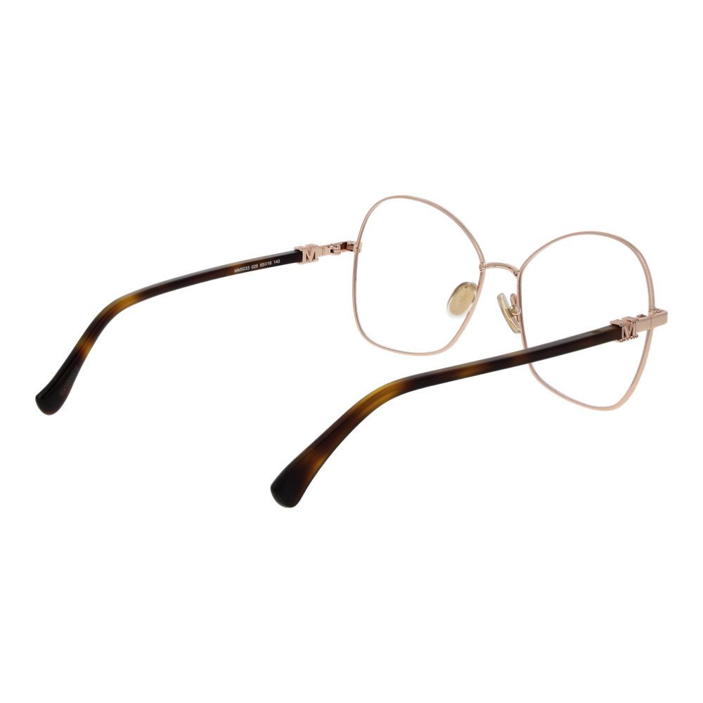 Max Mara Women’s Rose Gold Optical Glasses – Butterfly Frame, 55mm