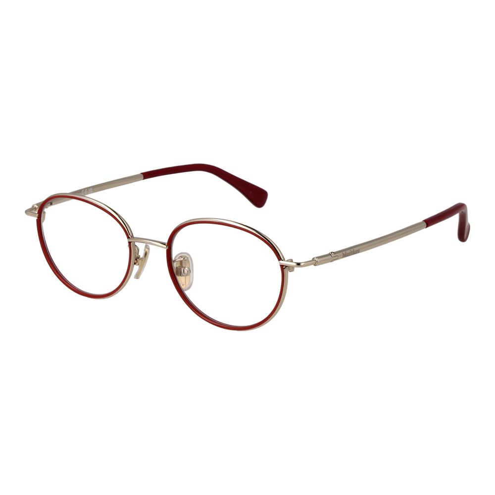 Max Mara Women’s Optical Glasses – Red Round Frame, 48mm