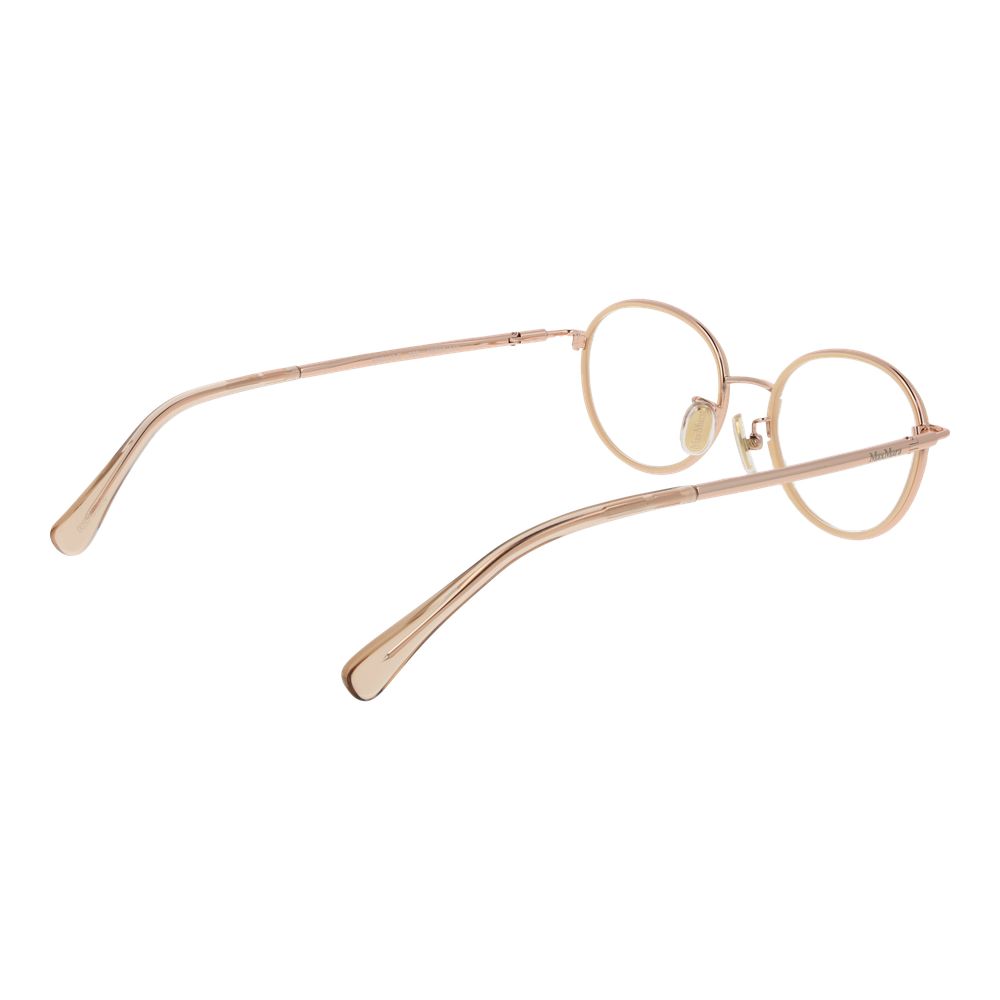 Max Mara Women’s Optical Frames – Rose Gold Round Design