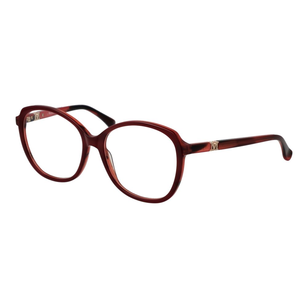 Max Mara Women's Optical Frames – Burgundy Full-Rim Square Style