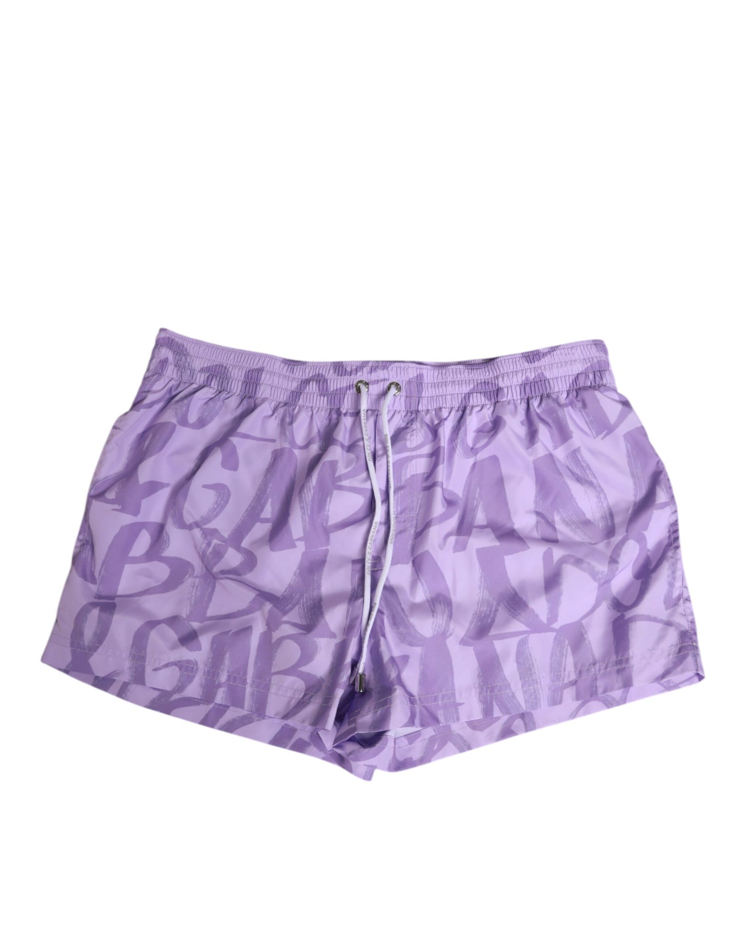 Dolce & Gabbana Purple DG Logo Print Nylon Swim Shorts for Men
