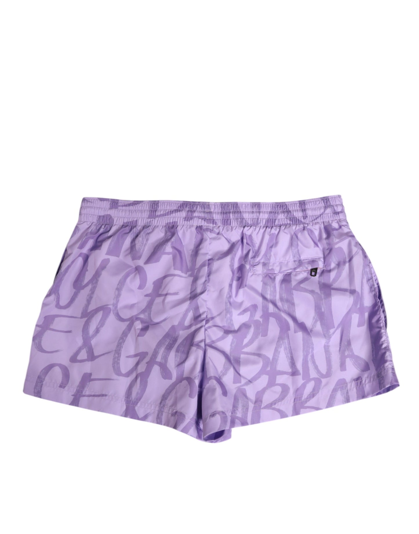 Dolce & Gabbana Purple DG Logo Print Nylon Swim Shorts for Men