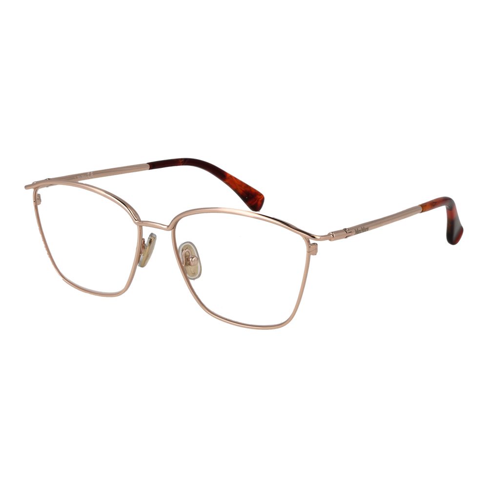 Max Mara Women's Optical Frames – Rose Gold Rectangle Design
