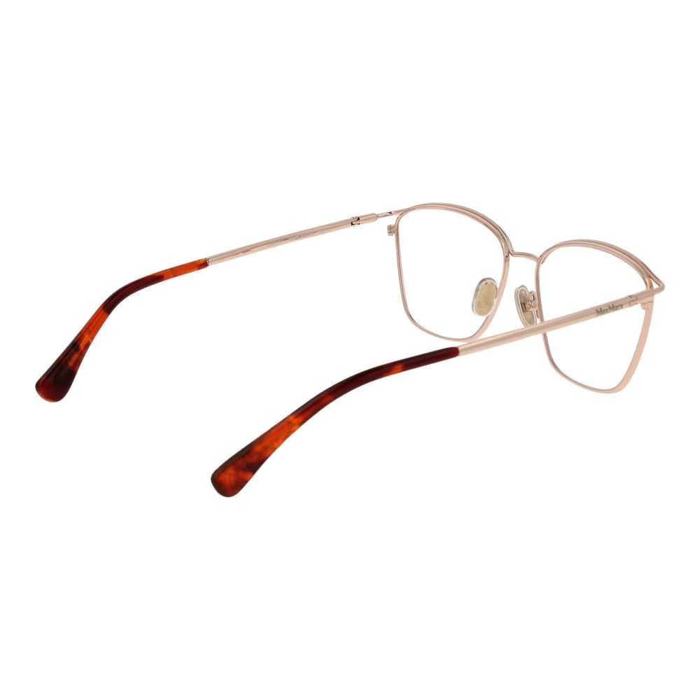 Max Mara Women's Optical Frames – Rose Gold Rectangle Design