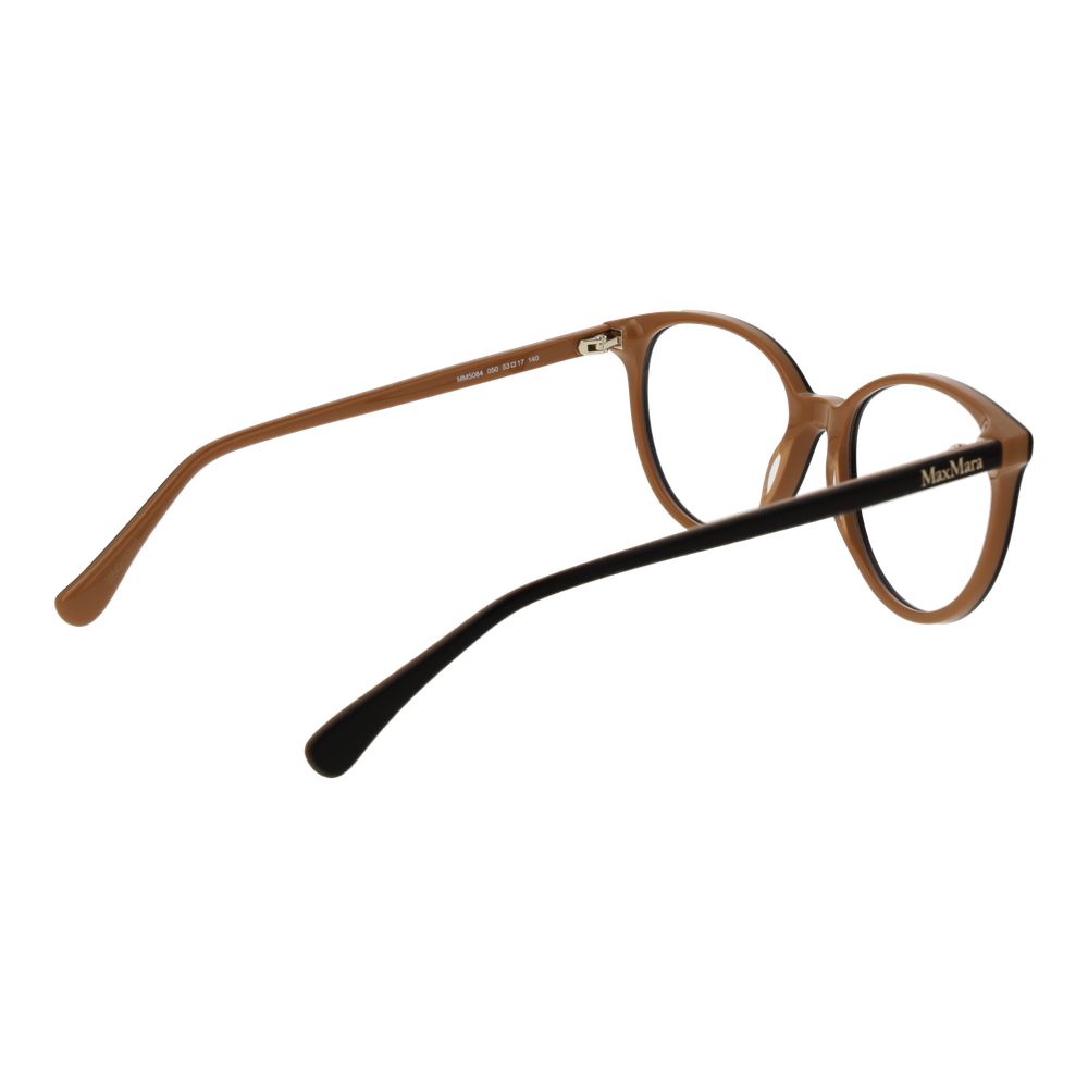 Max Mara Brown Unisex Optical Frames – Stylish Round Design