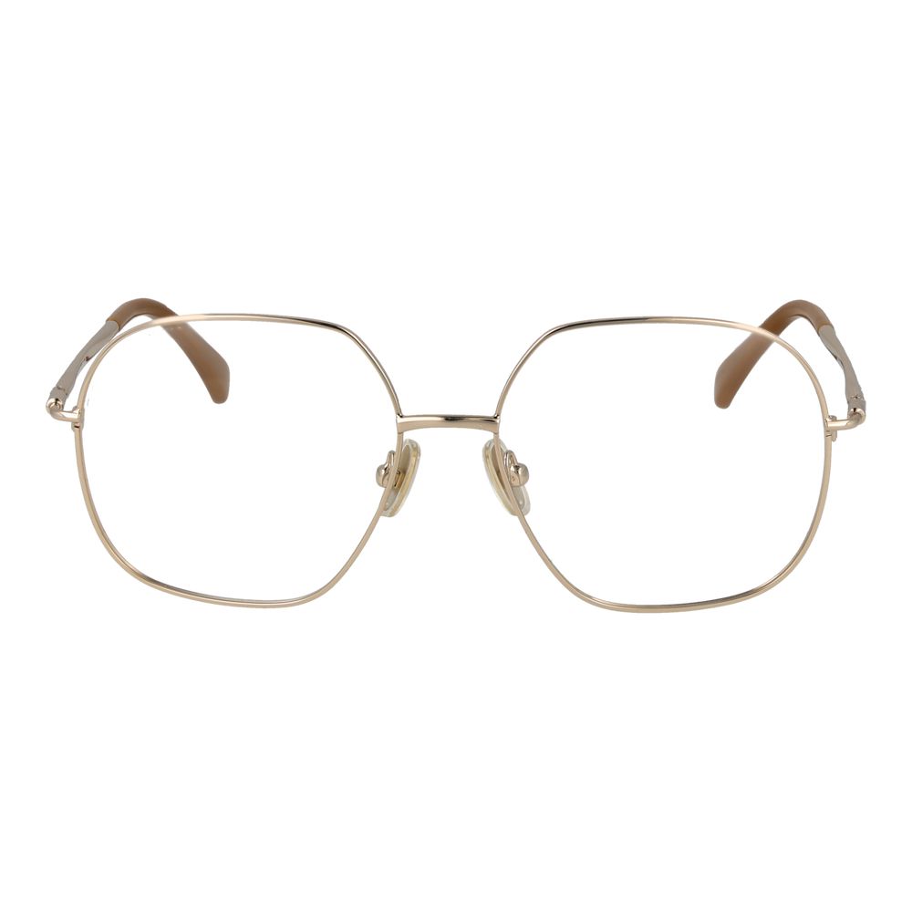 Max Mara Women’s Optical Frames – Gold Rectangle Design