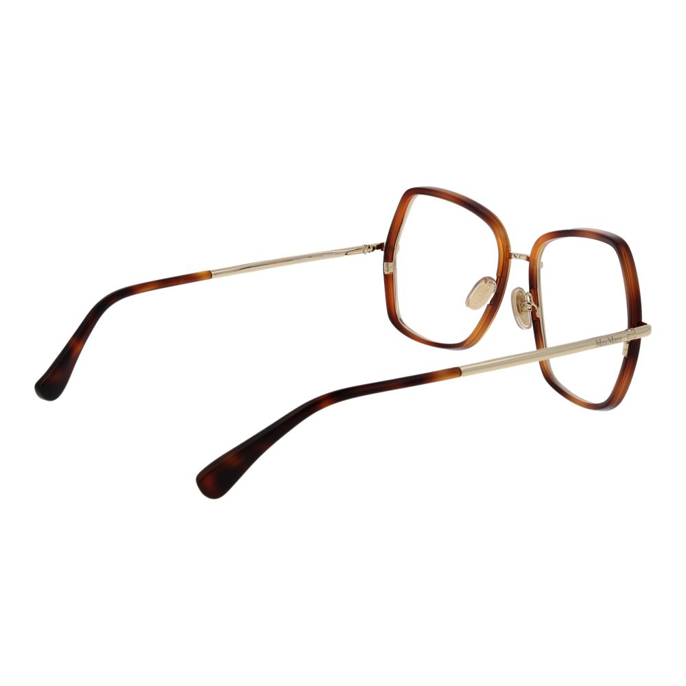 Max Mara Women’s Gold Optical Frames – Square Full-Rim Style